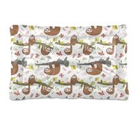 Sevdomey Tapis de niche pour animal domestique Motif paresseux mignons - Lavable - Doux et confortable - Avec fond antidérapant - Pour chiens et chats de petite, moyenne et grande taille - 45 x 60 cm