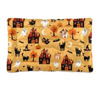 Sevdomey Tapis d'Halloween pour animal domestique pour chien et chat - Lavable - Doux et confortable - Avec fond antidérapant - Pour chiens de petite, moyenne et grande taille - 45 x 60 cm