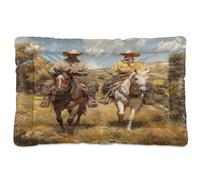 Sevdomey Two Cowboys - Lit pour chien et chat - Lavable doux et confortable - Avec fond antidérapant - Pour chiens et chats de petite, moyenne et grande taille - 60 x 90 cm