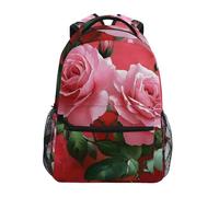 Sevdomey Two Roses Sac à dos imperméable pour ordinateur portable 15 l Sac à dos élégant et léger avec plusieurs poches pour le travail, l'école et les voyages