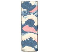 Sevdomey Vase transparent avec vagues japonaises pour décoration d'intérieur, vase en plastique pour votre chambre, cuisine, bureau, salon, salle de bain