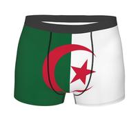 SEVEBJ Boxer drapeau de l'Algérie pour homme avec taille élastique, Comme indiqué sur la photo, XL