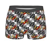 SEVEBJ Boxer pour homme avec drapeau du Salvador des États-Unis - Sous-vêtements respirants et extensibles avec pochette pour homme et jeune, Crabe Drapeau de l'État du Maryland, L