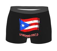 SEVEBJ Boxer pour homme avec drapeau du Salvador des États-Unis - Sous-vêtements respirants et extensibles avec pochette pour homme et jeune, Drapeau de Porto Rico., XL
