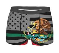 SEVEBJ Boxer pour homme avec drapeau du Salvador des États-Unis - Sous-vêtements respirants et extensibles avec pochette pour homme et jeune, Drapeau du Mexique américain, XL