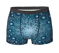 SEVEBJ Boxer respirant pour homme avec circuit électronique, Gouttelettes d'eau en forme d'étoile 12, S