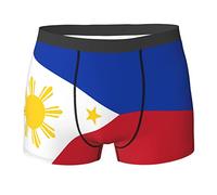 SEVEBJ Boxer respirant pour homme Motif drapeau espagnol, Drapeau national de la République des Philippines, S
