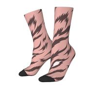 SEVEBJ Chaussettes esthétiques roses pour femmes et hommes - Douces et respirantes - Chaussettes athlétiques amusantes et folles, Texture de peau animale Abstrait moelleux, Taille unique