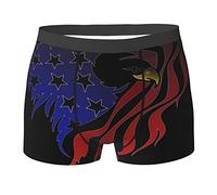 SEVEBJ Coconut Tree Boxer respirant pour homme Short doux et confortable, Drapeau américain aigle 16, XXL