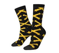 SEVEBJ The crossed canons insigne of the Field Artillery Socks For Women Men Cushion Athletic Crew Socks 3 Black, 3 noir, Taille unique