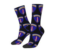 SEVEBJ United States Army Europe (USAREUR) Insignia Socks For Women Men Cushion Athletic Crew Socks Casual Wicking Socks White, 2 Noir-2, Taille unique