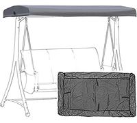 SEVEEZ Toit de Rechange pour Balancelle de Jardin, Imperméable en 210D Oxford Toile de Rechange pour Balancelle 2 Places 3 Places Pare-Soleil à Bascule Jardin Anti-UV