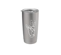 Seven 7 American Sign Language 6 7 Six Seven Internet Meme Gobelet isotherme en acier inoxydable double paroi
