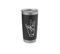 Seven 7 American Sign Language 6 7 Six Seven Internet Meme Gobelet isotherme en acier inoxydable double paroi
