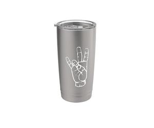 Seven 7 American Sign Language 6 7 Six Seven Internet Meme Gobelet isotherme en acier inoxydable double paroi