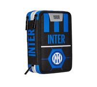 Seven A.C. Milan Football Path of Victory Trousse Scolaire avec 3 Compartiments Rouge/Noir - Porte-Crayons avec Plusieurs Compartiments avec Crayons, stylos et Couleurs, Multicolore, Taglia Unica,