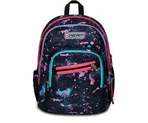 Seven Advanced Detach - FLUO STRING GIRL - Violet - Double compartiment - Poche porte-bouteille, 2 sacs à dos en 1 avec compartiment avant amovible, Assortis, 31 x 43 x 22 cm, école