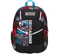 Seven Advanced Half Street Jet Black 32L 2 Compartments School Backpack