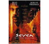 SEVEN Affiche Cinéma Originale (Format 160x120 cm pliée) SE7EN David Fincher Brad Pitt