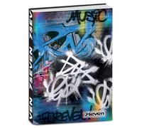 Seven Agenda scolaire de poche daté 12 mois, 11,5 x 15,9 cm, 352 pages, couverture avec sérigraphie inspirée du monde des graffiti, agenda scolaire pour enfants et adolescents