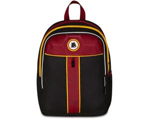 Seven AS Roma Sac à dos double compartiment, noir, poche frontale zippée et poche pour bébé, école primaire, football, Noir, Taglia unica, Décontracté