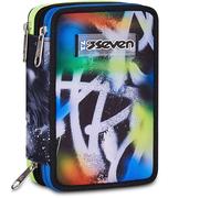 SEVEN Astuccio Scolaire 3 Compartiments Triplo BUZZY NOTE BOY 3 Zip
