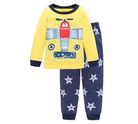 SEVEN BB Ensemble De Pyjamas Garçon Avion Pyjama Bébé Garçons Pyjama Coton Vêtement de Nuit 2 Pièces pour Enfnat 3 Ans