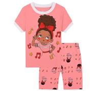 SEVEN BB Pyjama Bebe Fille Girl Été Court T-Shirt Shorts Ensemble De Pyjamas Coton Vêtement de Nuit 2 Pièces pour Enfnat 7 Ans