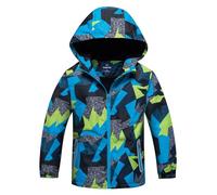 SEVEN BB Softshell Enfant Imperméable Veste Polaire Manteaux Garçon Dinosaure Dinosaure Camo Veste de Pluie a Capuche Outdoor Sport Ski Randonnée Veste 3-16 Ans