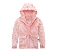SEVEN BB Softshell Veste Enfant 3 en 1 Déperlante et Coupe-vent Jacket Fille Blouson Imperméable Polaire Chat Veste de Pluie Outdoor Sport Randonnée Ski Rose, 5-6 Ans