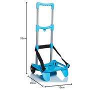 Seven Be Box - Chariot à roulettes Scolaire - Sac à Dos - Bleu Ciel - Taille Unique