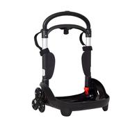 Seven Be Box Flex Chariot à sac à dos 3 roues, noir, accessoires sac à dos, école primaire, pour fille et enfant, Noir , Taglia unica