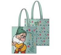 Seven Biancaneve et les 7 nains scolaires fourre-tout vertical, vert, sac de shopping et de loisirs, fourre-tout fille, vert, Taglia Unica