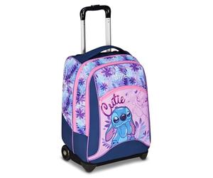 Seven Big Trolley Lilo & Stitch école fixe, violet, 2 en 1, double usage, chariot et sac à dos,école primaire, fille, aubergine, Taglia unica, Décontracté