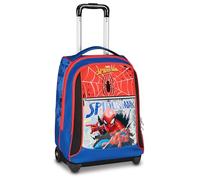 Seven Big Trolley Scolaire Spiderman Bleu 36L Double Compartiment Bretelles Rétractables Double Usage Poche Avant Multifonction Ecole Primaire Enfant Voyage