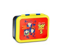 Seven Boîte à goûter Toy Story 850 ml, séparateur intérieur pour collations, facile à ouvrir, résistant à la chaleur, passe au lave-vaisselle, idée cadeau pour enfants, école, voyage, bleu/rouge