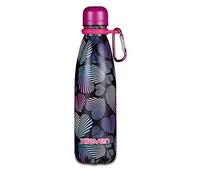 Seven Bouteille D'Eau, Bouteille Thermos, Flacon à Vide 500 Ml, Sans Bpa, pour L'École, et Sport, Noir/Rose