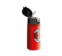 Seven Bouteille isotherme en acier avec paille pour enfants MILAN rouge noir