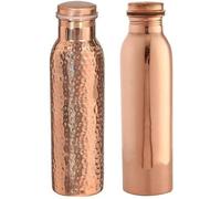 Seven Chakra Tree Lot de 2 bouteilles d'eau 100 % cuivre pur et martelé, 950 ml