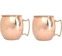 Seven Chakra Tree Tasse en cuivre pur Moscow Mule - 250 ml (8 oz) Tasse ayurvédique avec poignée en laiton pour une hydratation saine et un service de cocktail (2)