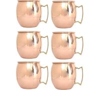 Seven Chakra Tree Tasse en cuivre pur Moscow Mule - 250 ml (8 oz) Tasse ayurvédique avec poignée en laiton pour une hydratation saine et un service de cocktail (6)