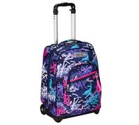 Seven Chariot fixe, GraffitiMix, Violet, 2 en 1, Double Usage, Chariot et Sac à dos, Sac à dos d'école Voyage, Fille, aubergine, Taglia Unica, Scolaire