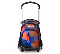SEVEN Chariot scolaire Flex 3 roues, bleu, Shadefull Boy, 3 en 1, triple usage, sac à dos avec chariot détachable, poche porte-bouteille et système multisegment, sac à dos scolaire voyage, enfant