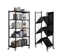 SEVEN COMFORT Étagère de rangement pliable à 5 étages en métal avec roulettes - 100 kg - Pour cuisine, salle de bain, salon