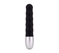 Seven Creations Black Discretion Ribbed Vibrator