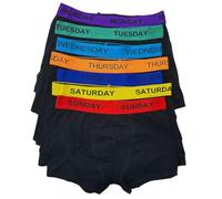 Seven Days Everyday Wear Lot de 7 boxers en coton à taille élastique pour homme, Lot de 7 jours de la semaine, X-Large