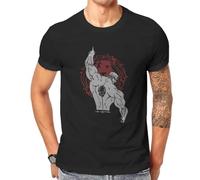 Seven Deadly Sin Creative Tshirt for Men God Escanor Round Collar Basic T Shirt Hip Hop Gift Clothes Outdoorwear Black