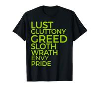 Seven Deadly Sins T-shirt avec texte cool et coloré T-Shirt