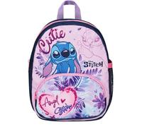 Seven Disney - Sac à dos maternelle - LILO & STITCH, bleu rose - poches latérales porte-bouteille, poche avant, sac à dos maternelle fille - sac à dos scolaire enfant, multicolore, Taglia Unica, Sac à