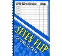 Seven-Flip Style Score Sheets: 150 Score Pads with 7 Player for Scorekeeping Card Game